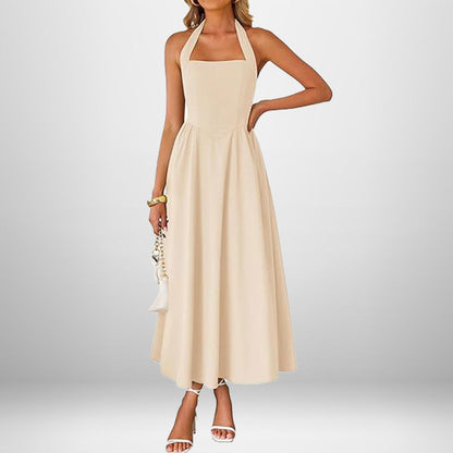 Elegant Sleeveless V-Neck Long Dress