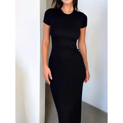 Elegant Slim Fit Milk Silk Dress