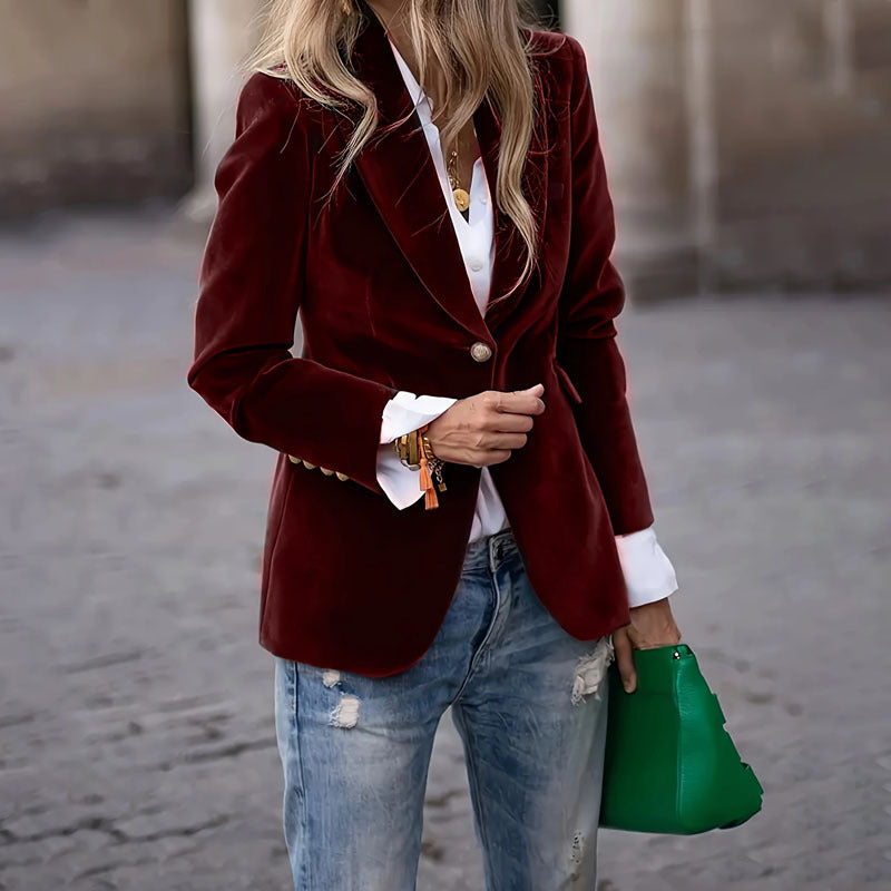 Elegant Slim-fit Women's Suit Jacket