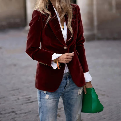 Elegant Slim-fit Women's Suit Jacket