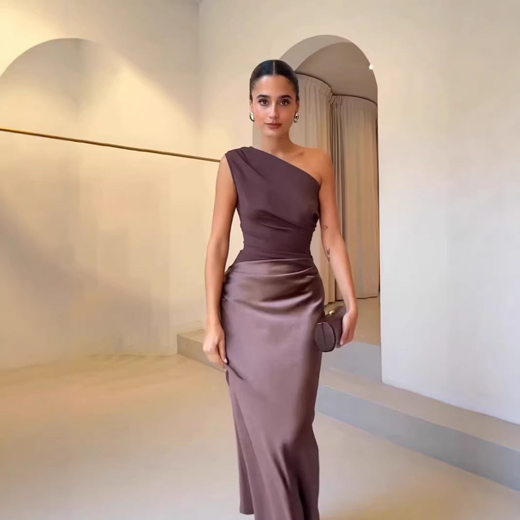 Elegant Solid Color Backless Bodycon Dress