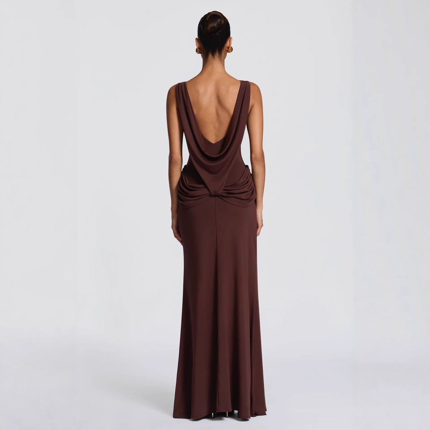 Elegant Solid Color Bodycon Midi Dress