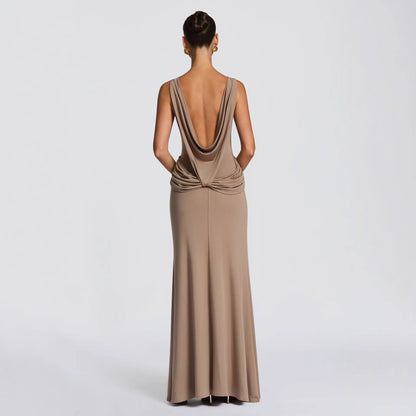 Elegant Solid Color Bodycon Midi Dress