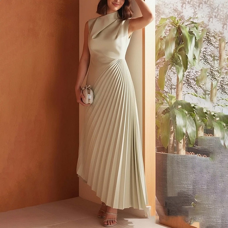 Elegant Solid Color Long Dress