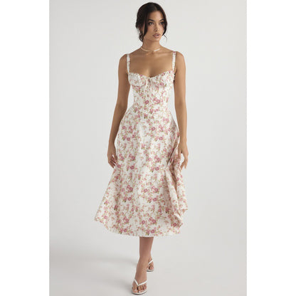 Elegant Solid Color Sling Dress for Women