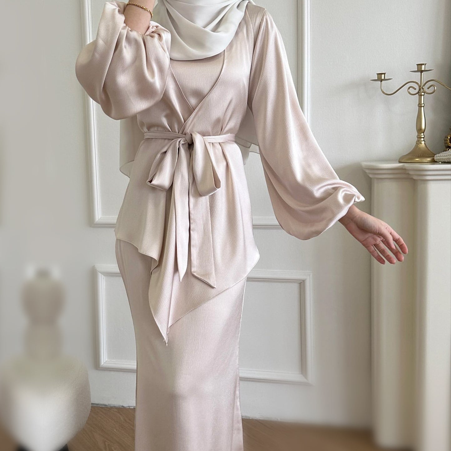 Elegant Solid Color Two-Piece