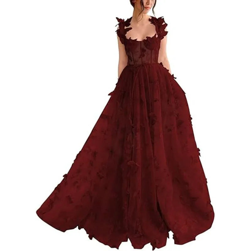 Elegant Spaghetti Strap Party Dress