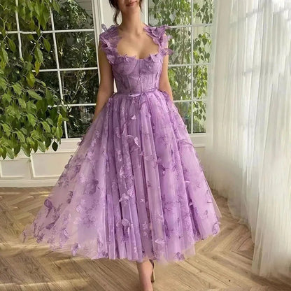Elegant Spaghetti Strap Party Dress