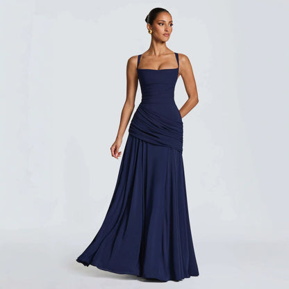 Elegant Square Neck Bodycon Strap Dress