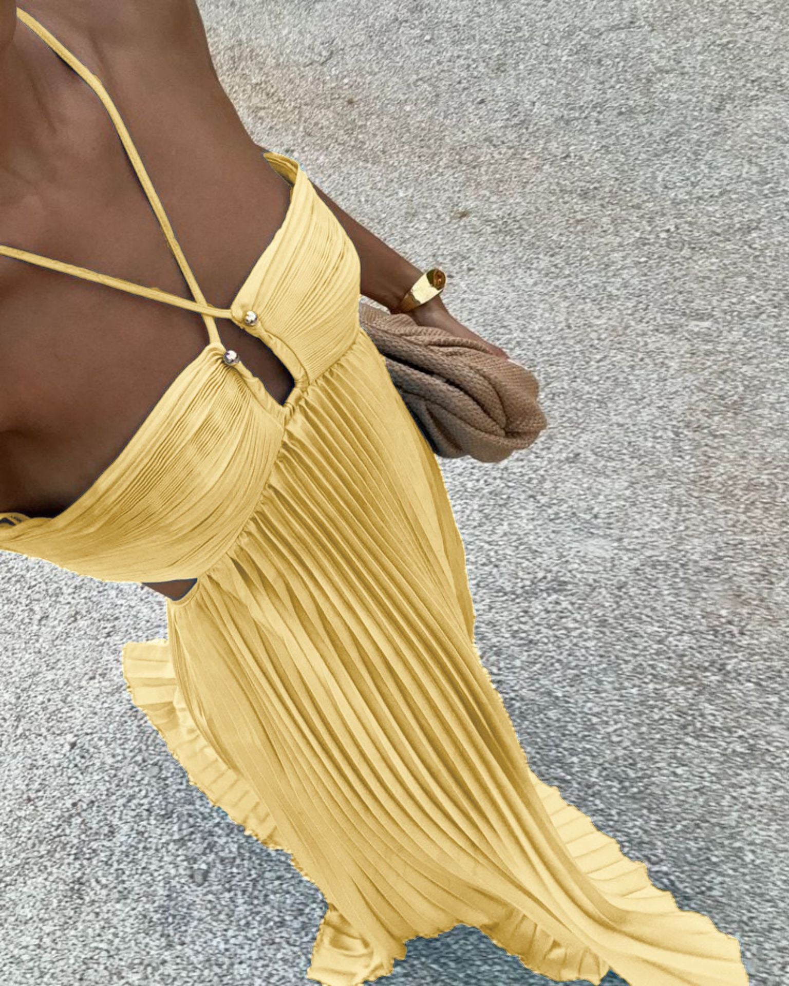 Elegant Strapless A-Line Dress