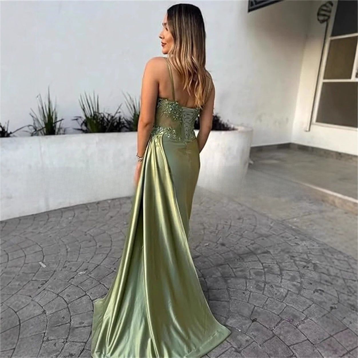 Elegant Strapless Evening Gown