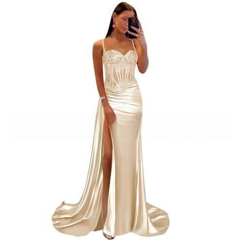 Elegant Strapless Evening Gown