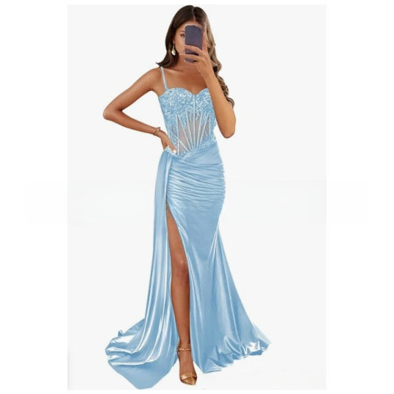 Elegant Strapless Evening Gown