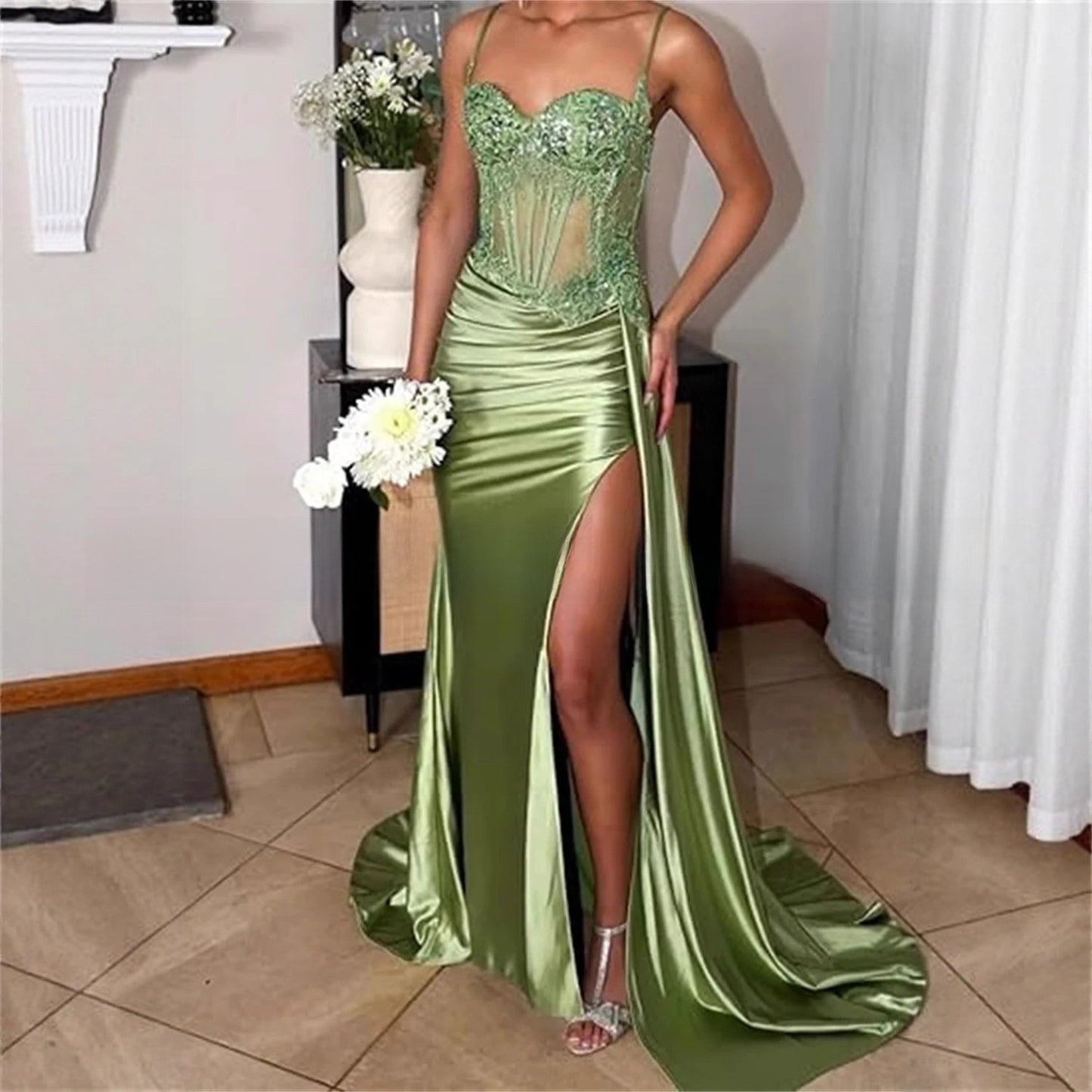 Elegant Strapless Evening Gown