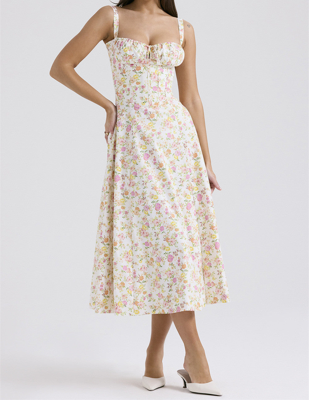 Elegant Suspender Midi Dress for Women