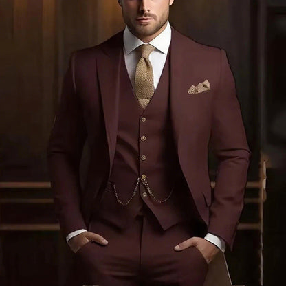 Elegant Three-Piece Suit Set