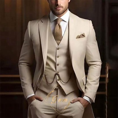 Elegant Three-Piece Suit Set