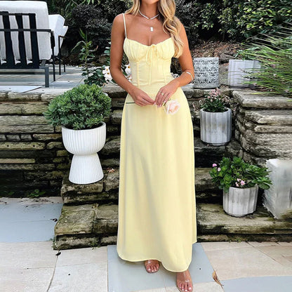Elegant Tie-Waist A-Line Dress