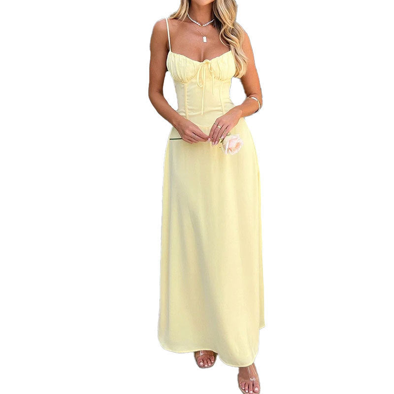 Elegant Tie-Waist A-Line Dress