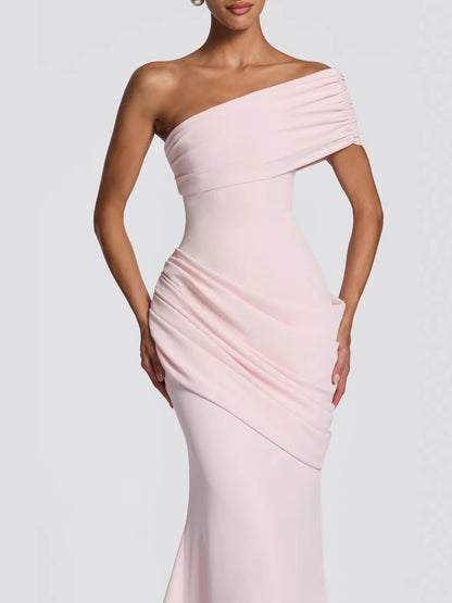 Elegant Trumpet Hem Off-Shoulder Long Dress