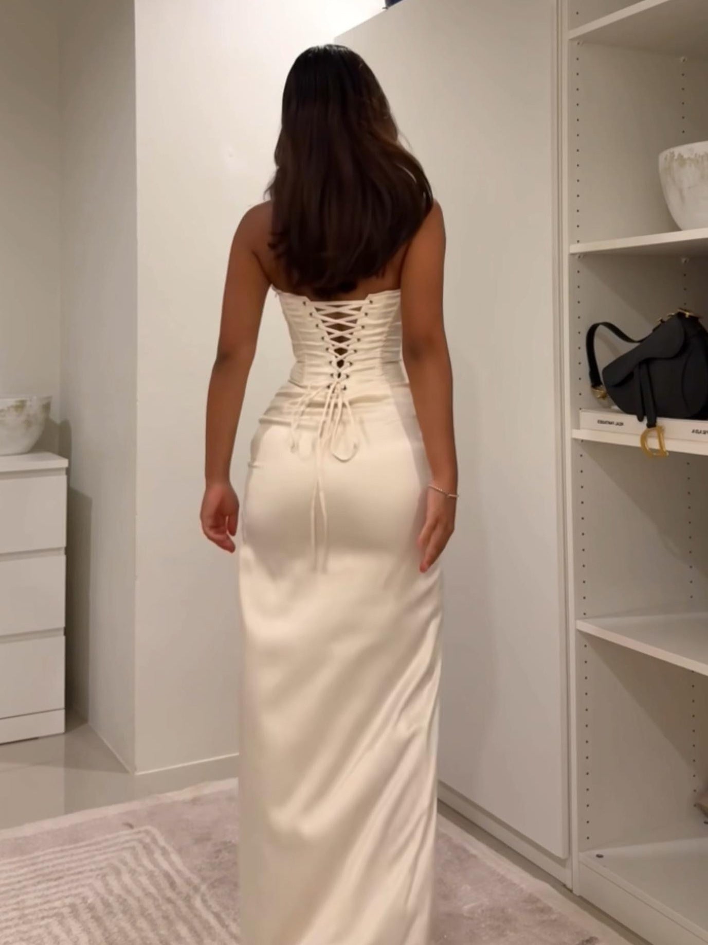 Elegant Twist Satin Dress