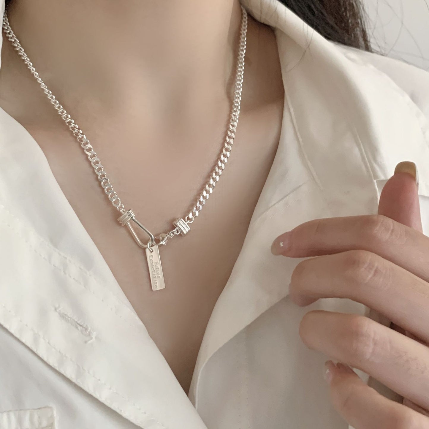 Elegant Water Drop Copper Necklace