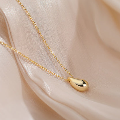 Elegant Water Drop Copper Necklace