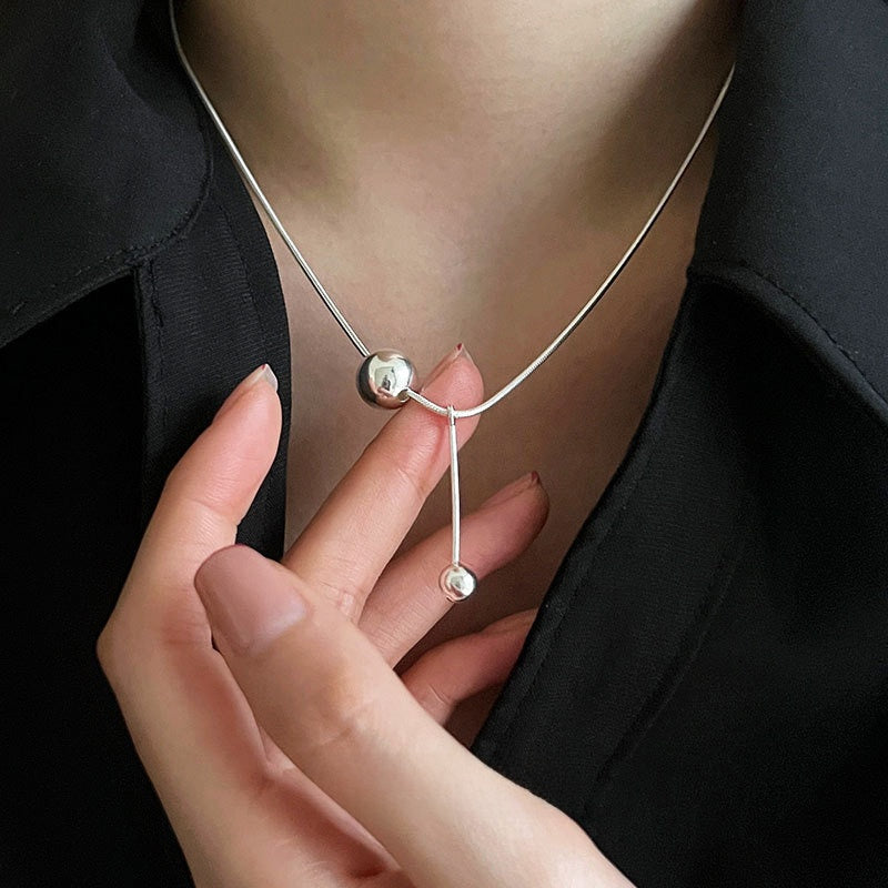 Elegant Water Drop Copper Necklace