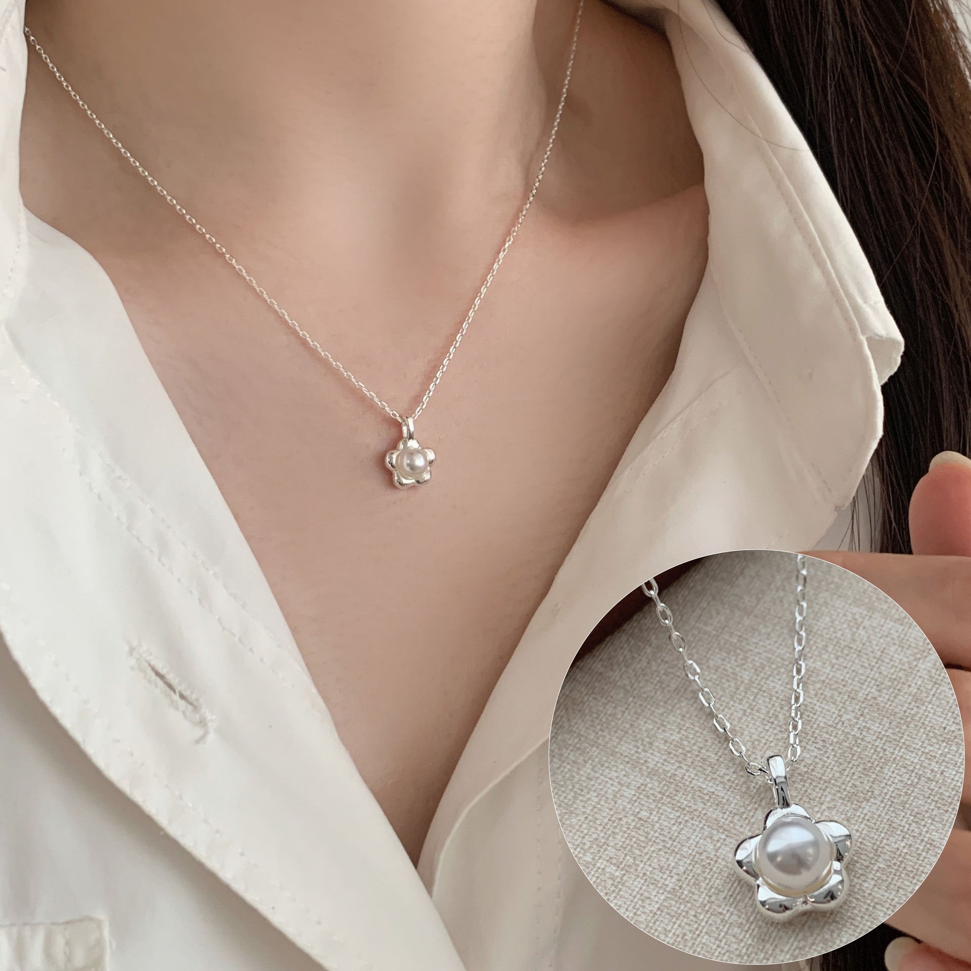 Elegant Water Drop Copper Necklace