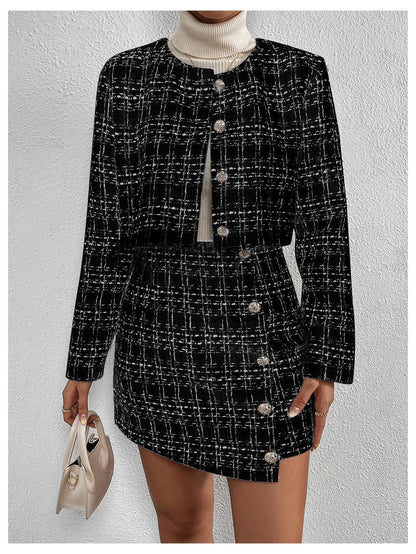 Elegant Women's Jacket and Skirt Suit