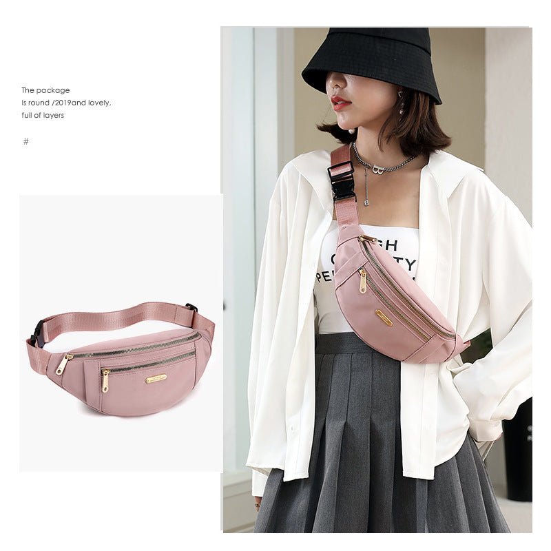 Elegant Women's Oxford Cloth Waist Bag