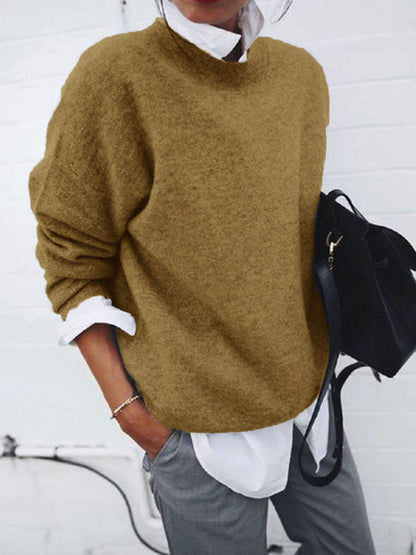 Elegant Womens Shirt Collar Long Sleeve Sweater Jacket
