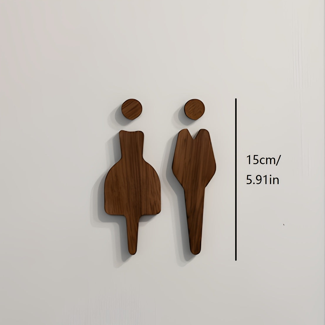 Elegant Wooden Bathroom Toilet Signs
