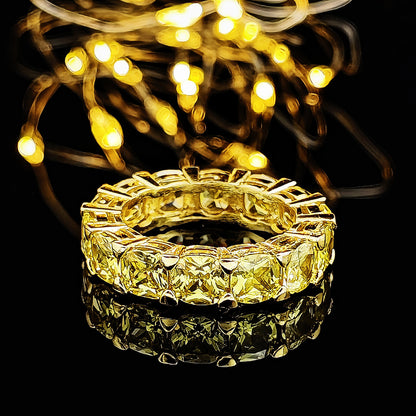 Elegant Zircon Full Diamond Geometric Ring