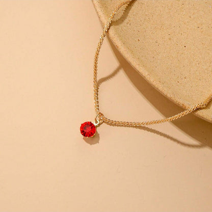 Elegant Zircon Full Diamond Necklace Clavicle Chain