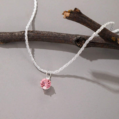 Elegant Zircon Full Diamond Necklace Clavicle Chain