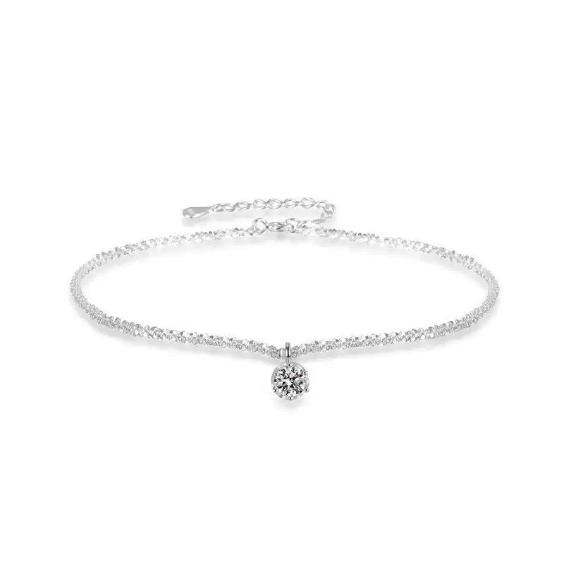 Elegant Zircon Full Diamond Necklace Clavicle Chain