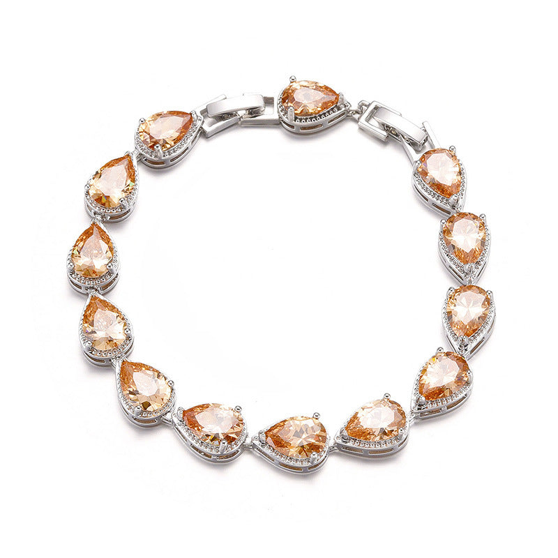 Elegant Zircon Water Drop Bracelet