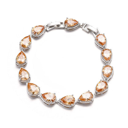 Elegant Zircon Water Drop Bracelet