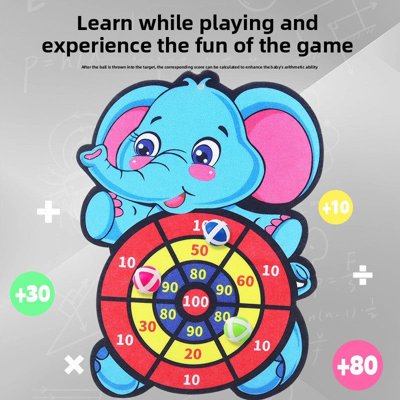 Elephant Sticky Ball Dart Board Toy