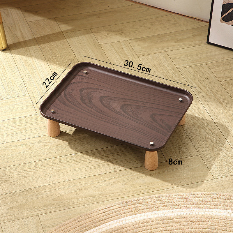Elevated Pet Feeder Stand with Wooden Feet