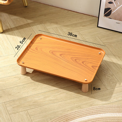Elevated Pet Feeder Stand with Wooden Feet
