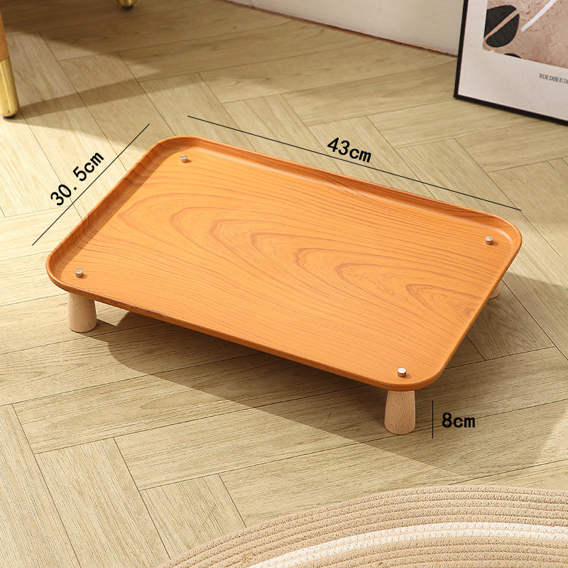 Elevated Pet Feeder Stand with Wooden Feet