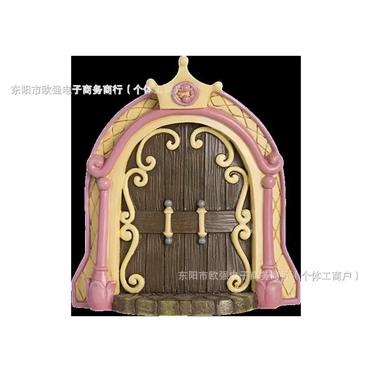 Elf Fairy Door Fairy Tale Door Courtyard Wooden Tree Decoration, Wooden Ornaments Garden Decorations