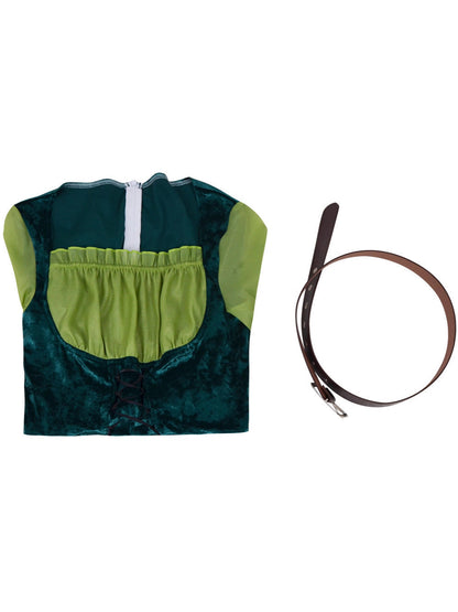 Elf Green Prairie Fairy Dress