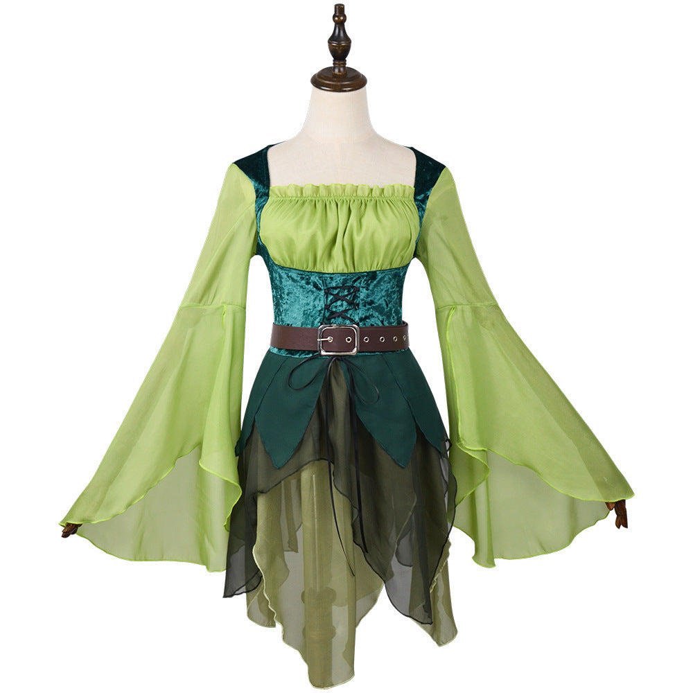 Elf Green Prairie Fairy Dress