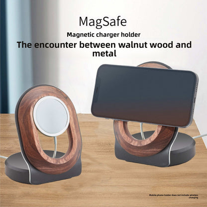 Embedded Walnut Wood Charging Base for Apple Phones