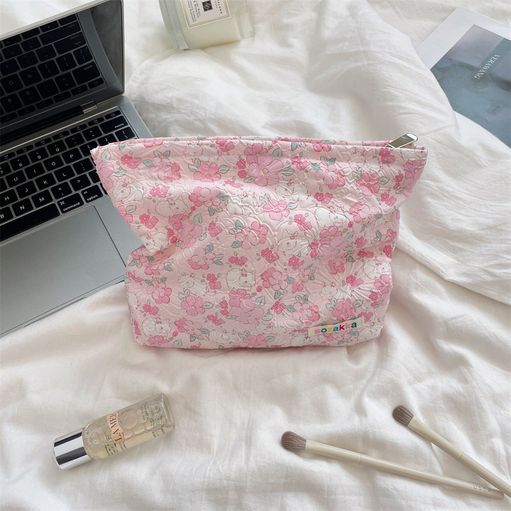 Embossed Cartoon Makeup Toiletry Storage Bag