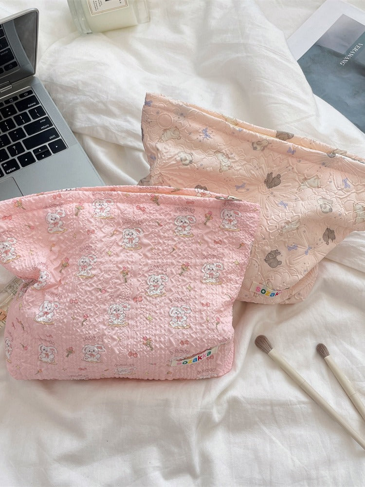 Embossed Cartoon Makeup Toiletry Storage Bag