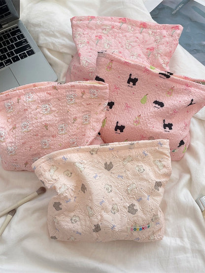 Embossed Cartoon Makeup Toiletry Storage Bag